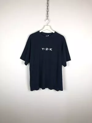 Vintage T-Shirt Basic Concept Y-2-K Oversized Dark Blue Hip-Hop Rap Tee Size XL • $38.35