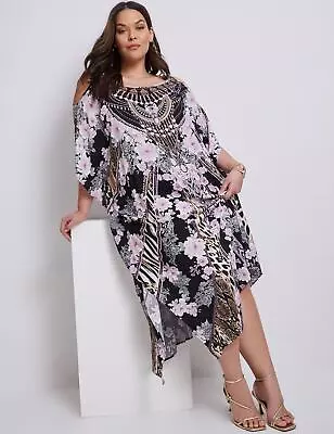 $25.72 • Buy Autograph Cold Shoulder Kaftan Maxi Dress Womens Plus Size Clothing  Dresses