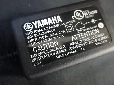 Yamaha     PA150    Keyboard   AC Power Supply Adaptor   NEW • $29.99