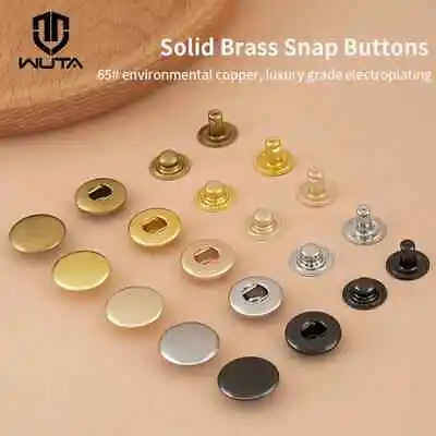 UTA 100set 100% Brass Snap Fasteners Snap Buttons Kit Metal Press Studs DIY Craf • $12.42
