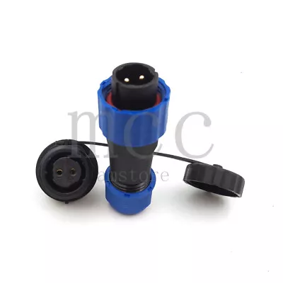 SD16 2Pin Panel Mount Waterproof IP67 ConnectorLED Electrical Cable Connector • $4.25