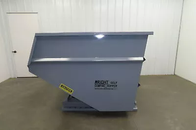 Wright 30055-GRY 3 YD Self Dumping Hopper 4000lbs Trash Recycling 10 Gauge Bin • $1987.99