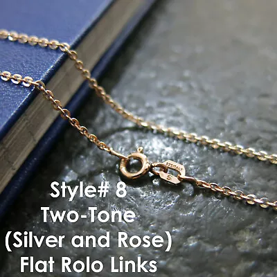 Rose Gold Plated Over 925 Sterling Silver Jewelry Chain Necklace Italy • $8.99