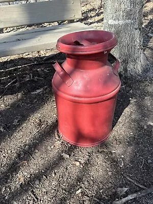 Vintage 10 Gallon Farm Steel Milk Can With Lid - Rustic Decoration • $50