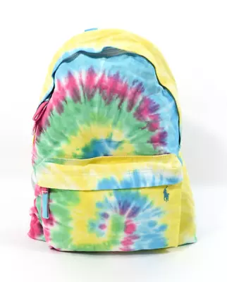 Polo Ralph Lauren Mens Canvas Backpack Tie & Dye Logo Unisex Bookbag Colorful • $67.49