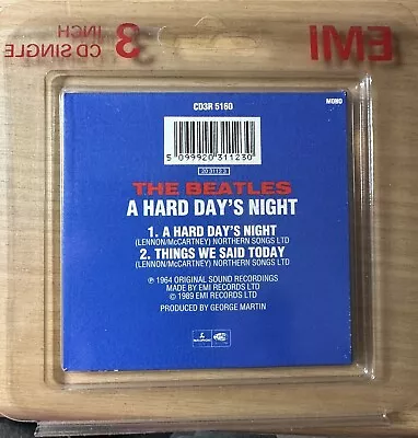 The Beatles-a Hard Days Night/things We Said...-3 Inch Cd Single In Blisterpack • $17.99