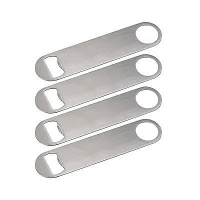 Speed Bottle Opener Stainless Steel Beer Flat Bar Cap Bartender Remover Hang 4x • $15.40