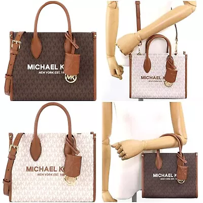 Michael Kors Mirella Small Mk Logo Shopper Satchel Crossbody Shoulder Bag $448 • $109