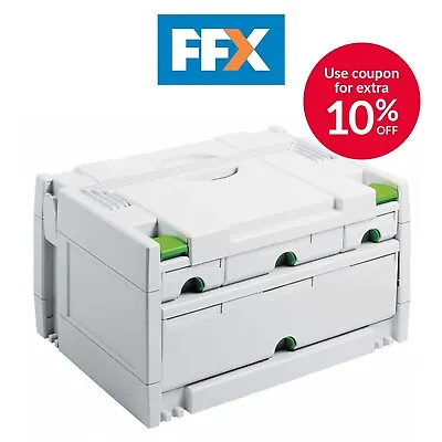 £98.51 • Buy Festool 491522 SYS 3-SORT/4 4 Drawer Systainer Sortainer