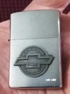 Vintage Zippo I Xv Raised Genuine Chevrolet Bowtie Logo Cigarette Lighter Usa • $5.50