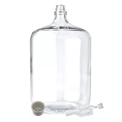 Home Brew Ohio 6.5 Gallon Glass Carboy With Drilled Bung And Twin Bubble Airlock • $74.99