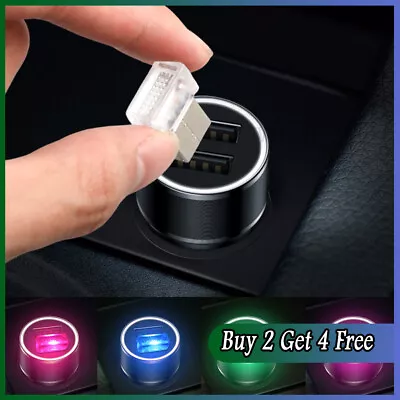 1X USB LED Car SUV Interior Light Neon Atmosphere Ambient Lamp Bulb Accessories • £2.97