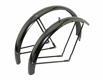 Vintage Lowrider Bicycle 26  Classic Standard Balloon Fender Set In Black. • $52.99