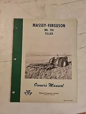 Vintage 1959 Massey Ferguson 124  Tiller Owner's Manual • $16.95