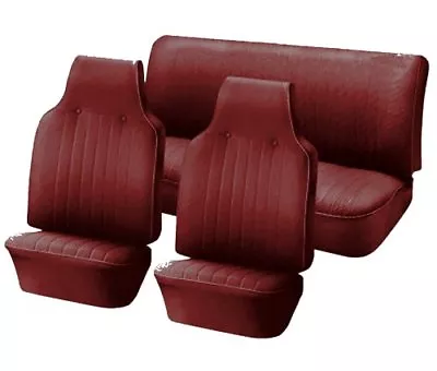 1974-76 VW Volkswagen Bug Super Beetle Slip On Upholstery- F/R-Red Basketweave • $324.76