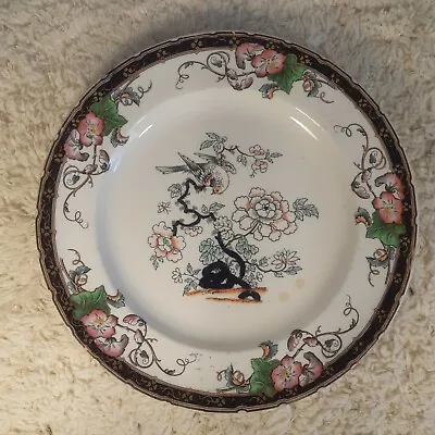 Antique 1862-91 Ashworth A Bros Real China Ironstone Dinner Plate Oriental Bird • $99.99