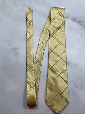 Michael Kors MK Gold Tone Plaid Men's Neck Tie NWOT • $15.99