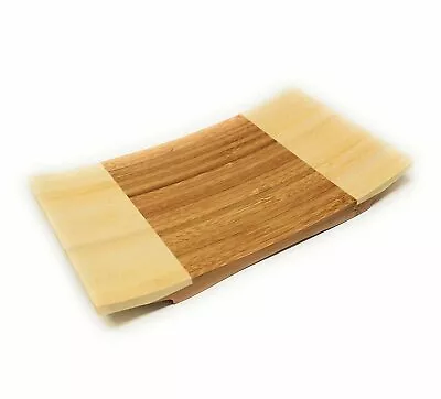 ASIAN HOME Sashimi Sushi Bamboo Curve Serving Geta Plate - Japanese Style... • $13.62
