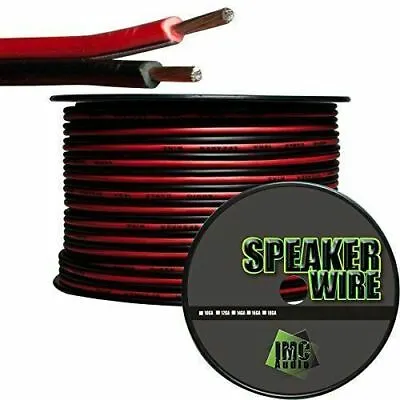 16 Gauge Speaker Wire Red Black Cable Power Ground Strand Copper 25 Ft Car Home • $11.93