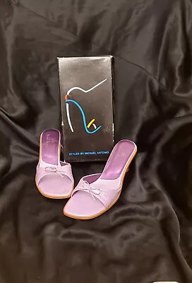 Michael Antonio Purple Womens Slip-on Sandal Size 9 NEW In Box • $17