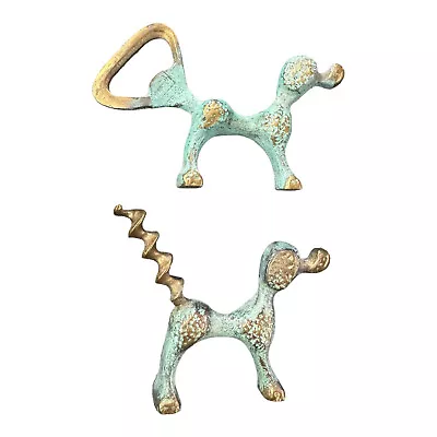 Mid-century Hakuli Brass Barware Poodle Corkscrew & Bottle Opener Israel • $42