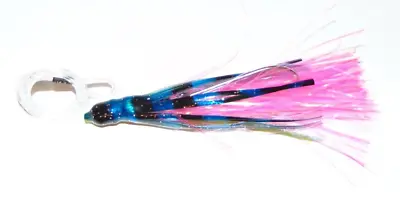 5  Trolling LURE WahooDoradoMahiONO Mylar Skirt Fishing Offshore Bait Rigged • $7.99