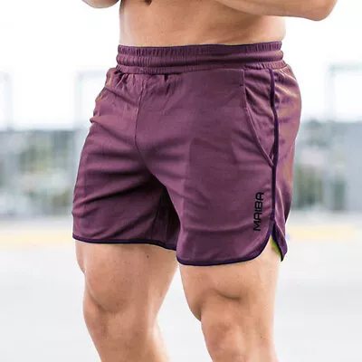 Men's Sports Shorts GYM Training Bodybuilding Summer Workout Fitness Short Pants • $13.99