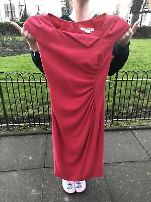 £40 • Buy Lk Bennett Davina Dress Pink / Red Size Uk 8 