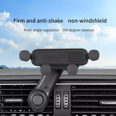 For IPhone 15 Pro Gravity Mount Car Phone Holder Clamp Air Vent 360°Rotation Arm • $16.92