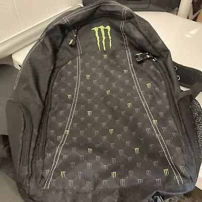 Monster Energy Drink Promo Laptop Bag Backpack Bookbag BlackGreen 18X13x8 • $20