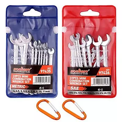 20-Piece Mini Wrench Set Small Wrench Set Metric And SAE Mini Combination Set • $24.20