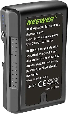 V Mount/V Lock Battery - 95Wh 14.8V 6600Mah Rechargeable Li-Ion Battery For Broa • $230