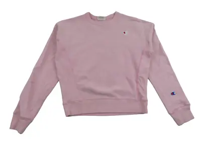 Vintage 90s Champion Womens Embroidered Logo Reverse Weave Sweatshirt XS Pink • $12.25