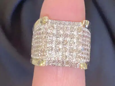 10k Yellow Gold 3.50 Carat Mens Real Diamond Engagement Wedding Pinky Ring Band • $1270
