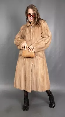 3661 Gorgeous Real Mink Coat Luxury Fur Jacket Very Long Beautiful Look Size M • $1