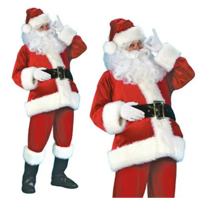 £19.99 • Buy Santa Claus Costume Father Christmas Suit Mens Adult Cosplay Fancy Dress Outfit
