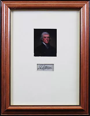 Thomas Jefferson Authentic Signed & Framed 1x2 Cut Signature JSA #XX32290 • $11999.99