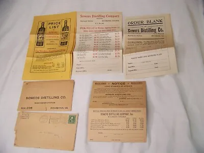$34.99 • Buy 1930s ANTIQUE SOWERS DISTILLING LIQUOR WHISKEY ADVERTISING RICHMOND VA STOLEN
