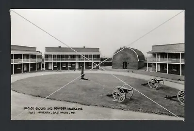 Parade Ground Powder Magazine Fort McHenry Baltimore MD C 1940 RPPC Postcard • $9.95