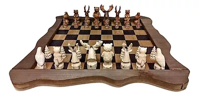 FOREST CROWD Woodland Cabin Chess Set By DeLeon Collections • $52.99