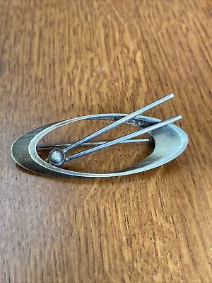 Niels Erik FROM Denmark Modernist Abstract 925S Sterling Silver Pin Brooch NL • $99