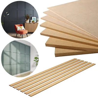 New MDF Strips Shaker Wall Paneling DIY Wall Panel Strips Kit 100mm 90mm 6 9 12 • £1.72