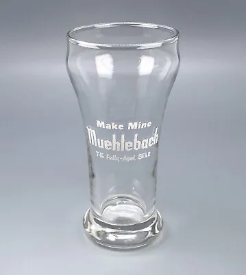 Muehlebach Beer Sham Glass / Vtg Tavern Barware Advertising / Man Cave Bar Decor • $22.95