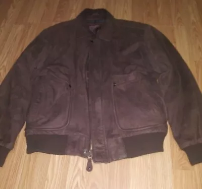 Wear Me Out Vintage Distressed  Leather Jacket Mens  Sz 40 Brown Heavyweight  • $49.99