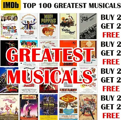 £6.99 • Buy IMDb Top 100 Greatest Musicals Posters A4 A3 Size BUY 2 GET 2 FREE (pt20)