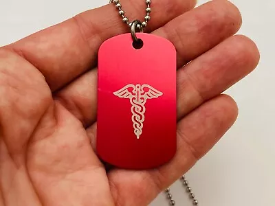 SALE SECONDS Epilepsy Medical Alert Necklace Aluminium Dog Tag Style Unisex 424 • £12.49