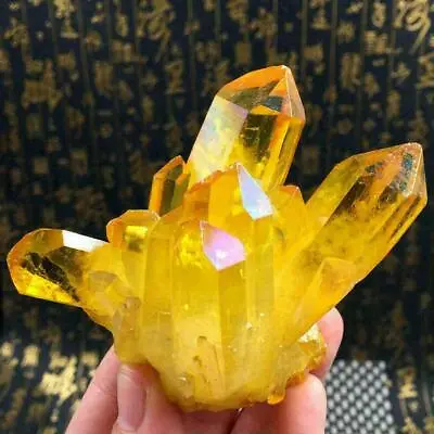 ❀Natural Citrine Amethyst Crystal Quartz Cluster Gem Healing1r Specimen US • $7.12