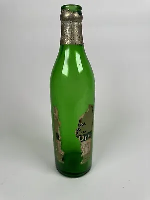Vintage 15.5 Oz. Green Clicquot Club Ginger Ale Bottle W/ Labels • $26