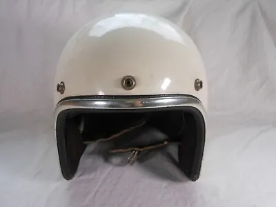 Vintage Sterling Pro-ette White Snowmobile/Motorcycle Helmet Size Unknown  (DS) • $124.99