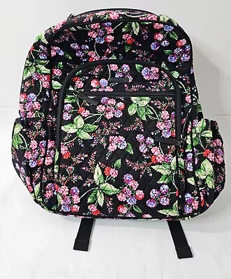 Vera Bradley Backpack School Winter Berry Bookbag Campus Tech Quilted Floral  • $49.99